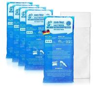com-four® 5x Compresa Multiuso Grande con Funda de Vellón - Compresas Frío/Calor Reutilizables, 29 x 12 cm - Apto para Microondas - Made in Germany