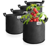 com-four® 5x30 L Saco para Plantas para Patatas - Tarrinas para Tomates con Asas - Bolsa para Plantas - Macetero para Tomates - Saco fitosanitario (30 L - 5 Piezas)
