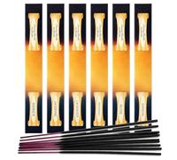 com-four® 60 Varillas de Incienso - fragancias ámbar, jazmín, sándalo, Lavanda, pachulí y Rosa - para meditación, Yoga, relajación y Aroma Ambiental