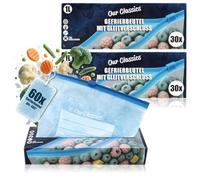 com-four® 60x Bolsas de Congelación 1 Litro - Bolsas Resellables para Congelar - Bolsas de Conservación para el Almacenamiento de Alimentos, -40°C (1 L - 60 piezas)