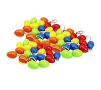 COM-FOUR® 60x Huevos de Pascua para Colgar - Decoraciones de Pascua en 5 Colores Vivos - Huevos de Pascua - Tamaño: 6 cm