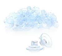 com-four® 60x Soporte de Ventosa para Luces de Colores - Ventosas con Abertura en Transparente - Soporte con Ventosa para decoración en Navidad (060 Piezas - Transparente)