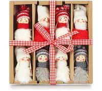 COM-FOUR® 6X Colgantes de árbol de Navidad Premium ángeles