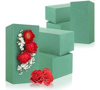 com-four® 6X Espuma Floral para Arreglos Florales - Esponja para Flores Frescas - Esponja Plug In para Hacer Manualidades para Boda y Cumpleaños