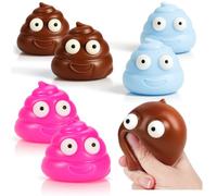 com-four® 6X Pelotas Anti Estrés, Juguetes sensoriales para relajación de niños y Adultos, Figuras para presionar Que alivian el estrés, Pelotas Blandas [varía]