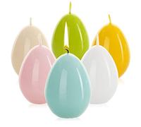 COM-FOUR® 6x Velas en forma de huevos de Pascua - Velas de Pascua clasificadas - Velas para la decoración de Pascua (06 piezas - coloridas)