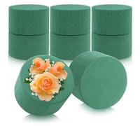 com-four® 8X Espuma Floral para arreglos Florales en Forma de Cilindro Ø 8 cm - Espuma Floral para Flores Frescas - Esponja Floral para Manualidades para Bodas, Pascua y cumpleaños