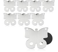 com-four® 8X Pesos Mantel magnéticos Acero Inoxidable - Pinzas Pesadas - Clips sujeción Mesa