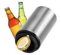 COM-FOUR® Abridor de Botellas automático de Acero Inoxidable - Levantador de cápsulas para Botellas de Bebidas con imán - Extractor de Tapas de Corona para Cerveza, cola, Limonada con Ajuste a presión