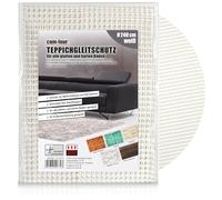 COM-FOUR® Alfombrilla Antideslizante para alfombras, tapicería y mantelería - Base para alfombras de Ø 240 cm - Tope para alfombras - Alfombrilla Adhesiva Antideslizante Blanca