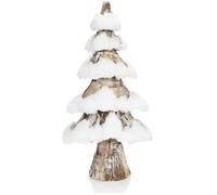COM-FOUR® Árbol de Navidad Decorativo, pequeño árbol Ornamental Decorativo, Gran decoración de Mesa, Ideal para la Temporada de Adviento, complementa Coronas y guirnaldas (38cm con Blanca Nieves)