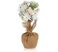com-four® Arreglo navideño en Maceta - Conos, ramitas y Bayas en una Banda Decorativa de Yute - arreglo Floral Hecho a Mano como decoración de Mesa (Maceta XXL)