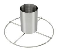 COM-FOUR® Asador de acero inoxidable con recipiente de aromas - Asador para cocinar pollos enteros en horno y parrilla (01 pieza - con contenedor de aromas)