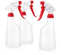 com-four® Botella pulverizadora 3x - Pulverizador con bomba de agua con rosca 28/400 para el hogar, el jardín, el taller, el automóvil - Botella atomizadora con boquilla ajustable - 600 ml (NBR)
