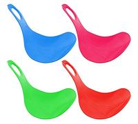 COM-FOUR® Carreras de Nieve 4X para Trineo - toboganes de Nieve para Toda la Familia - trineos Porsche con asa - trineos en Colores Brillantes [la selección varía] (04 Piezas - Niño 2)