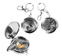COM-FOUR® cenicero de bolsillo 3x - cenicero de bolsillo cerrado para cigarrillos - mini cenicero como llavero [la selección varía] (1 paquete de 3)