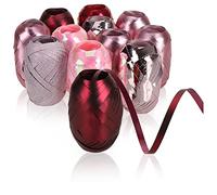 COM-FOUR® Cinta anular 12x en colores brillantes - 10 m por rollo - juego de cintas de regalo para manualidades y empaques - cinta de polietileno para empaques de regalos decorativos