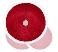 COM-FOUR® Cobertor de árbol de Navidad Premium para proteger contra las agujas de pino - Cobertor de árbol de Navidad redondo para el árbol de luces - Base en diseño navideño para regalos y decoración