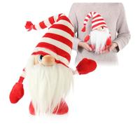 com-four® Elfo de Navidad XXL en un Lindo diseño - Enano con Sombrero como decoración de Invierno - Decoración de Elfo de Navidad para Colocar - Soporte Decorativo (1 Pieza - gnomo Muy Grande)