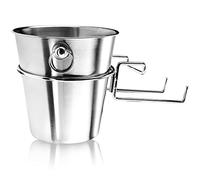 com-four® Enfriador de champán con soporte de mesa, cubo de enfriamiento