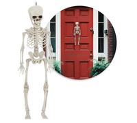 com-four® Esqueleto Decorativo para Halloween - Esqueleto de plástico para Colgar - Esqueleto con Factor Miedo para Halloween, Carnaval, Fiestas temáticas (L - 1 Esqueleto - 40cm)