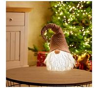 com-four® gnomo navideño Premium con LED como decoración navideña