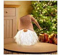 com-four® gnomo navideño Premium con LED como decoración navideña, gnomo escandinavo con luz LED Blanca cálida, gnomo Decorativo Iluminado [la selección varía] (01 Pieza - 70cm)