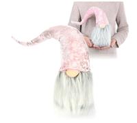 com-four® Gnomo navideño Premium para decoración navideña, Figura de Enano de Invierno - Sombrero Puntiagudo - Trolls Decorativos escandinavos - gnomo Sueco con Barba y Sombrero Largo de Invierno