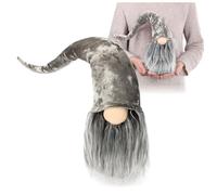 com-four® Gnomo navideño Premium para decoración navideña, Figura de Enano de Invierno - Sombrero Puntiagudo - Trolls Decorativos escandinavos - gnomo Sueco con Barba y Sombrero Largo de Invierno