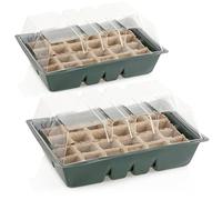 com-four® Invernadero de Interior 2X para el Cultivo de Plantas - Juego de Cultivo para 48 Plantas - macetero con macetas para el hogar o el jardín
