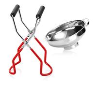 COM-FOUR® Juego de 2 piezas para conservas: embudo para rellenar durante