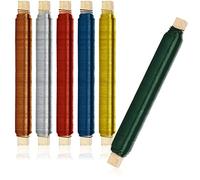 com-four® Juego de Alambre para Envolver Flores 6X, Alambre para Atar en Colores Brillantes, Envuelto en un Palo de Madera, 600 g (Color - 06)