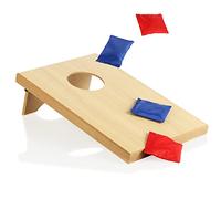 COM-FOUR® Juego de Cornhole de 5 Piezas - Juego de Lanzamiento al Aire Libre para niños y Adultos - Bolsa de Frijoles