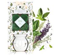 com-four® Lámpara Aromática Candelita con Cera, Calentador para Aceites | Aceite Aromático y Cera Perfumada - Difusor de Aroma de Cerámica