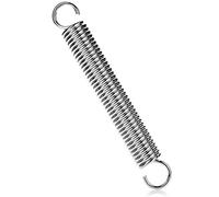 COM-FOUR® Muelle Tensor con Doble Gancho - Muelle para Tiendas, toldos, caravanas - Accesorios de fijación - Toldo Muelle Tensor - Muelle de Acero (1 Pieza - Resorte de tensión)
