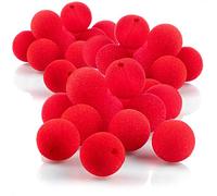 com-four® Narices de payaso de espuma roja - Ø 5 cm - narices de esponja divertidas para disfraces, carnaval y fiestas temáticas