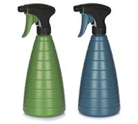 com-four® Pulverizador de flores 2x - Botella rociadora con hilo 28/400 para regar plantas - Botella rociadora de agua (2 piezas - azul/oliva)