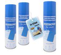 com-four® Quitanieves 3X - Quitanieves para Ventanas y Espejos - Limpieza eficaz de Nieve en Aerosol, Nieve en Aerosol Que Brilla en la Oscuridad y Escarcha en Aerosol (Spray removedor)