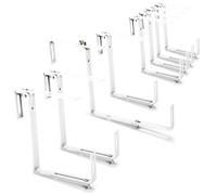 com-four® Set de 8 Soportes Jardinera para Balcón y Barandilla | Fijación Metálica Ajustable Doble - Sin Taladro - para Maceteros
