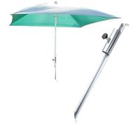 com-four® Soporte de sombrilla de metal macizo - Soporte de sombrilla para la playa - Soporte de sombrilla - Ø 12-32 mm (metallic)