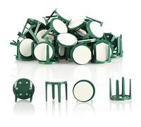 com-four® Soporte para Clavijas 50x con Almohadilla Adhesiva - Soporte para arreglos para Manualidades - Soporte para Clavijas para Espuma Floral (50 Piezas - Verde con Almohadilla Adhesiva)