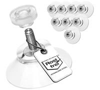 com-four® Ventosas 8X con Rosca M4 - Ø 30 mm - Sujeción Extra Fuerte en Superficies Lisas - Ventosa Premium con Tuerca moleteada Transparente - Fácil instalación sin taladrar