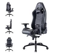 Com4Gaming Argon 2023-Onyx - Silla para videojuegos con piel sintética transpirable, piel sintética, color negro ónice, 165-195 cm
