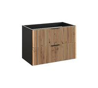 COMAD - Mueble bajo lavabo de madera, 80 x 57 x 46 cm, Sylve Black Wotan