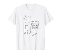 Comadreja I'm Just Weasel-y Mirando Alrededor de Funny Critter Camiseta