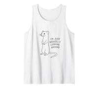 Comadreja I'm Just Weasel-y Mirando Alrededor de Funny Critter Camiseta sin Mangas
