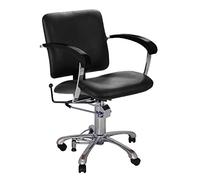 Comair 7001102 London D silla de peluquería profesional con bomba hidráulica, bloqueable ajustable Flexible, respaldo, ruedas y tope negro