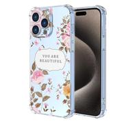 COMAKU Funda Compatible con Honor 500 Case, Transparente TPU Chica Diseño Dama Carcasa 3D Motivo Flores Relieve Protector Case Cover - Hermosa Flor