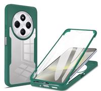 COMAKU Funda Compatible con Honor Magic 8 Lite/Honor X9d 5G, 360 Grados y Protector Antigolpes [Ultra Hybrid] Transparent PC Dura Resistente + Silicona Bumper, Doble Cara Carcasa - Verde
