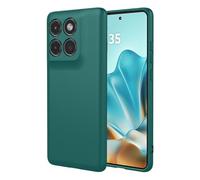 COMAKU Funda Compatible con Motorola Edge 60, Carcasa de Silicona Suave, Tacto Sedoso, Protección de Cámara, con Forro de Terciopelo a Prueba de Golpes Case - Verde